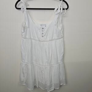 White 100% Cotton Summer Dress Size 6 | Prarie Boho Cottage | Asos